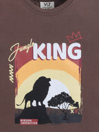 Boys Œking” Graphic Cotton Pajama Set “ T-Shirt & Shorts Nightwear