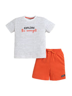 Boys Œexplore The Serengeti” Print Cotton Pajama Set “ T-Shirt & Shorts Nightwear