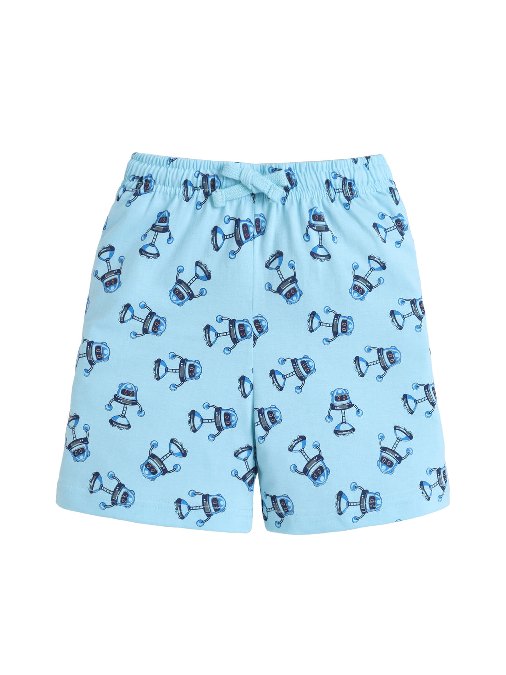Boys Robot Print Cotton Pajama Set “ T-Shirt & Shorts Nightwear