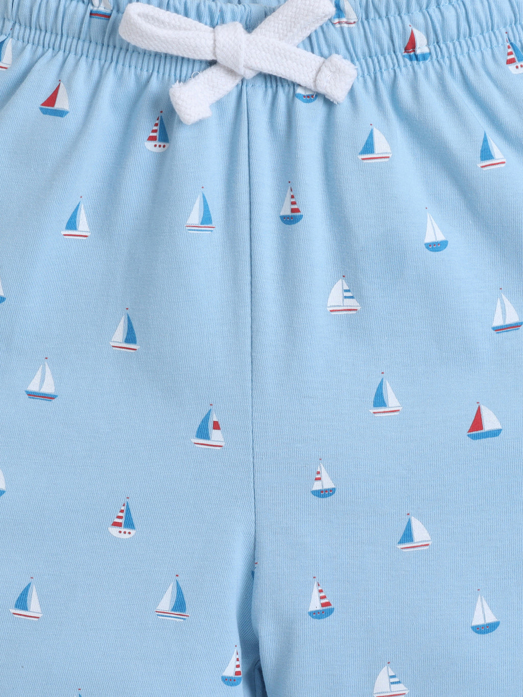 Boys Yachting Print Cotton Pajama Set “ T-Shirt & Shorts Nightwear