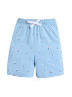 Boys Yachting Print Cotton Pajama Set “ T-Shirt & Shorts Nightwear