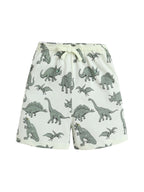 Boys Dinosaur Print Cotton Pajama Set “ T-Shirt & Shorts Nightwear