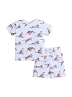 Boys Tiger Print Cotton Pajama Set “ T-Shirt & Shorts Nightwear