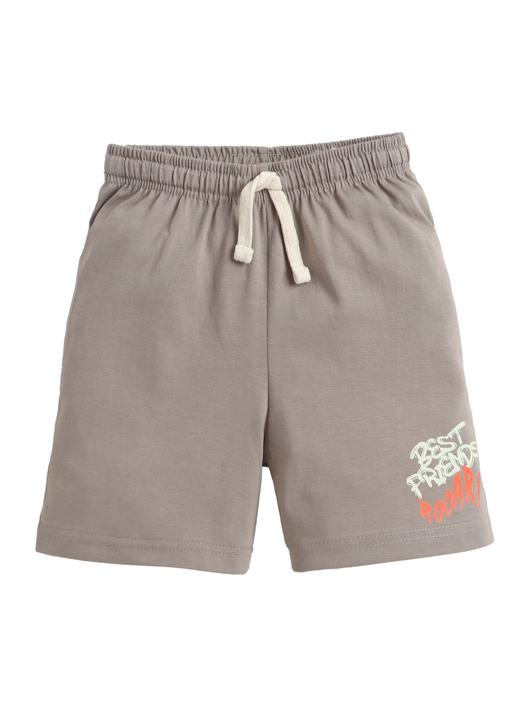 Boys Dinosaur Print Cotton Pajama Set “ T-Shirt & Shorts Nightwear