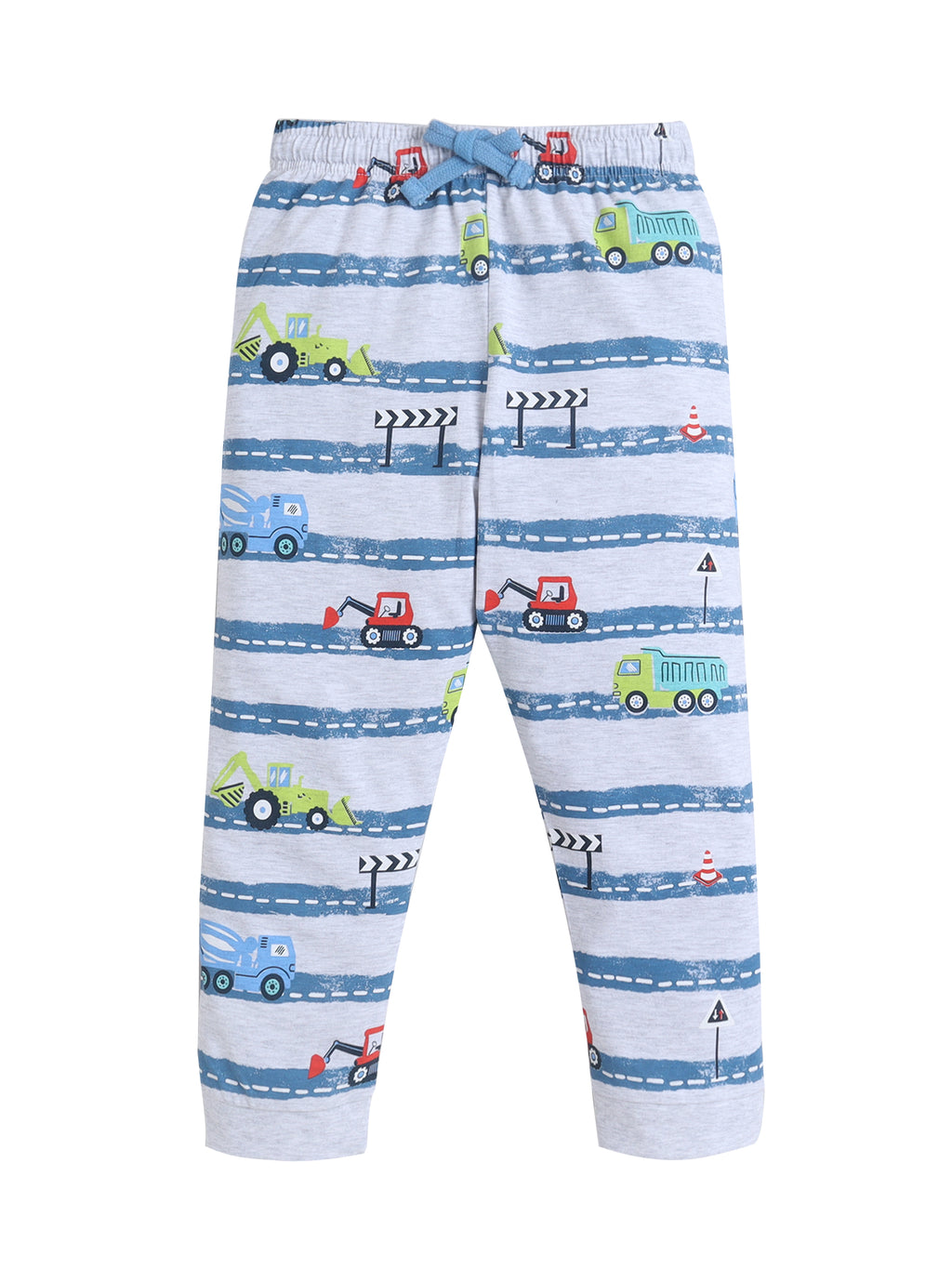 Boys Car Print Cotton Pajama Set “ T-Shirt & Full Pants Nightwear