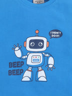 Boys Robot Graphic Cotton Pajama Set “ T-Shirt & Pajama Pants Nightwear