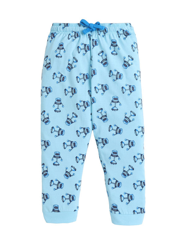 Boys Robot Graphic Cotton Pajama Set “ T-Shirt & Pajama Pants Nightwear
