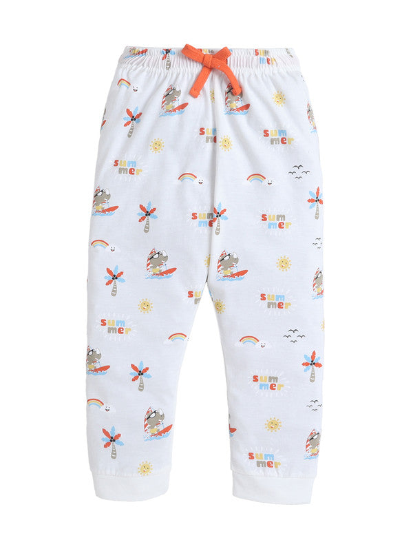 Boys Œenjoy Summer” Print Cotton Pajama Set “ T-Shirt & Pajama Pants Nightwear
