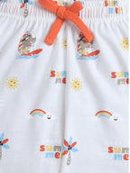 Boys Œenjoy Summer” Print Cotton Pajama Set “ T-Shirt & Pajama Pants Nightwear