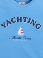 Boys Yachting Graphic Cotton Pajama Set “ T-Shirt & Pajama Pants Nightwear