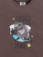 Boys Bear Skate Graphic Cotton Pajama Set “ T-Shirt & Pajama Pants Nightwear