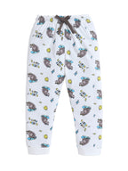 Boys Bear Skate Graphic Cotton Pajama Set “ T-Shirt & Pajama Pants Nightwear