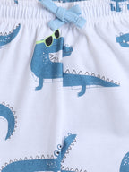 Boys’ Pajama Set “ Crocodile Print Cotton Nightwear (2-Piece Set)