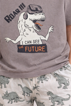 Boys’ Pajama Set “ Dino Graphic Cotton Nightwear (2-Piece Set)