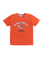 Boys’ Pajama Set “ Stay Wild Tiger Print Cotton Nightwear (2-Piece Set)