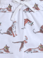 Boys’ Pajama Set “ Stay Wild Tiger Print Cotton Nightwear (2-Piece Set)