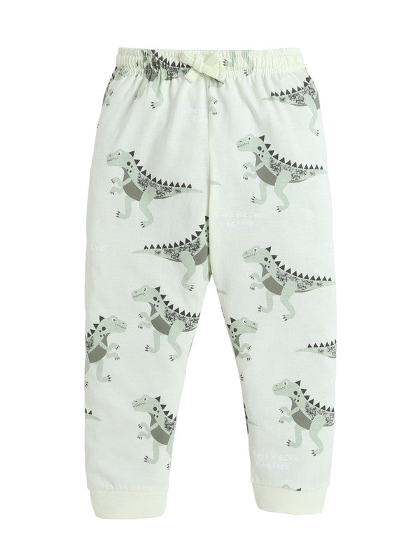 Boys’ Pajama Set “ All-Over Dino Print Cotton Nightwear (2-Piece Set)