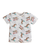 Boys’ Pajama Set “ Playful Animal Print Cotton Nightwear (2-Piece Set)