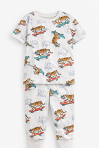 Boys’ Pajama Set “ Playful Animal Print Cotton Nightwear (2-Piece Set)