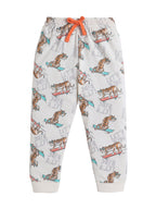 Boys’ Pajama Set “ Playful Animal Print Cotton Nightwear (2-Piece Set)