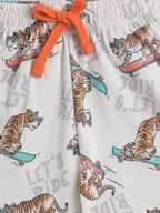 Boys’ Pajama Set “ Playful Animal Print Cotton Nightwear (2-Piece Set)