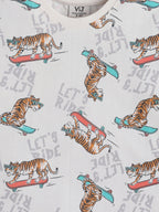 Boys’ Pajama Set “ Playful Animal Print Cotton Nightwear (2-Piece Set)