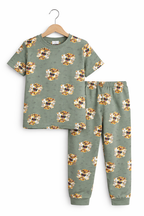 Boys’ Pajama Set “ All-Over Tiger Print Cotton Nightwear (2-Piece Set)