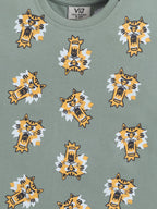 Boys’ Pajama Set “ All-Over Tiger Print Cotton Nightwear (2-Piece Set)