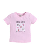 Girls Floral Print Cotton Pajama Set “ T-Shirt & Shorts Nightwear