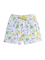 Girls Nature Print Cotton Pajama Set “ T-Shirt & Shorts Nightwear
