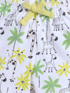 Girls Nature Print Cotton Pajama Set “ T-Shirt & Shorts Nightwear