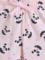 Girls Sweet Dreams Print Cotton Pajama Set “ T-Shirt & Shorts Nightwear