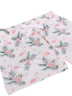 Girls Flamingo Print Cotton Pajama Set “ T-Shirt & Shorts Nightwear