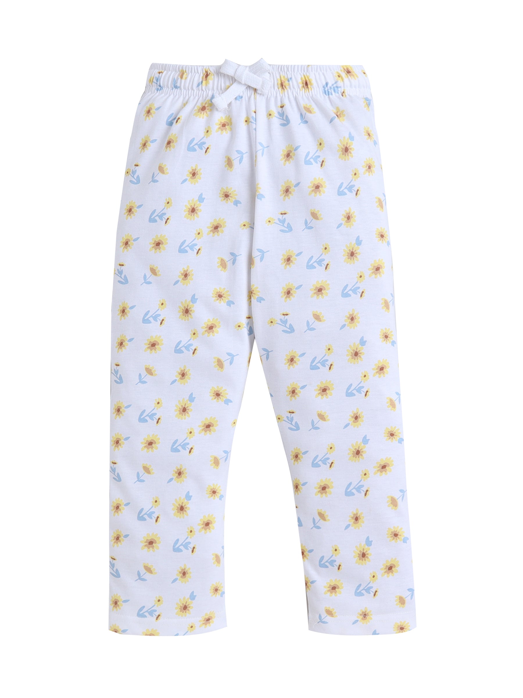 Girls Bee Print Cotton Pajama Set “ T-Shirt & Full Pants Nightwear