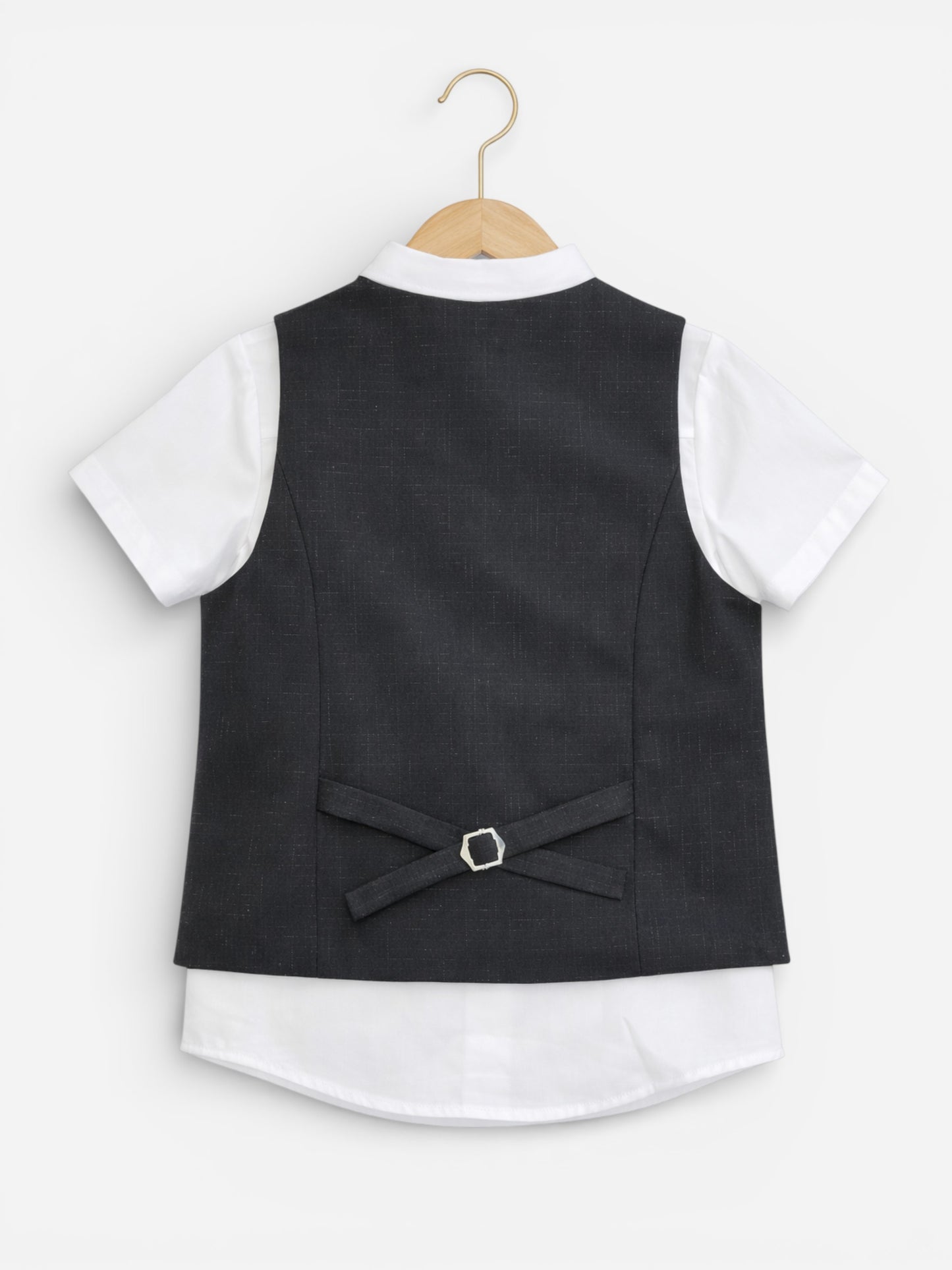 Boys 4 Pc Set Black Waistcoat, Shirt, Trousers & Bow Tie Set (3 Years–8 Years)