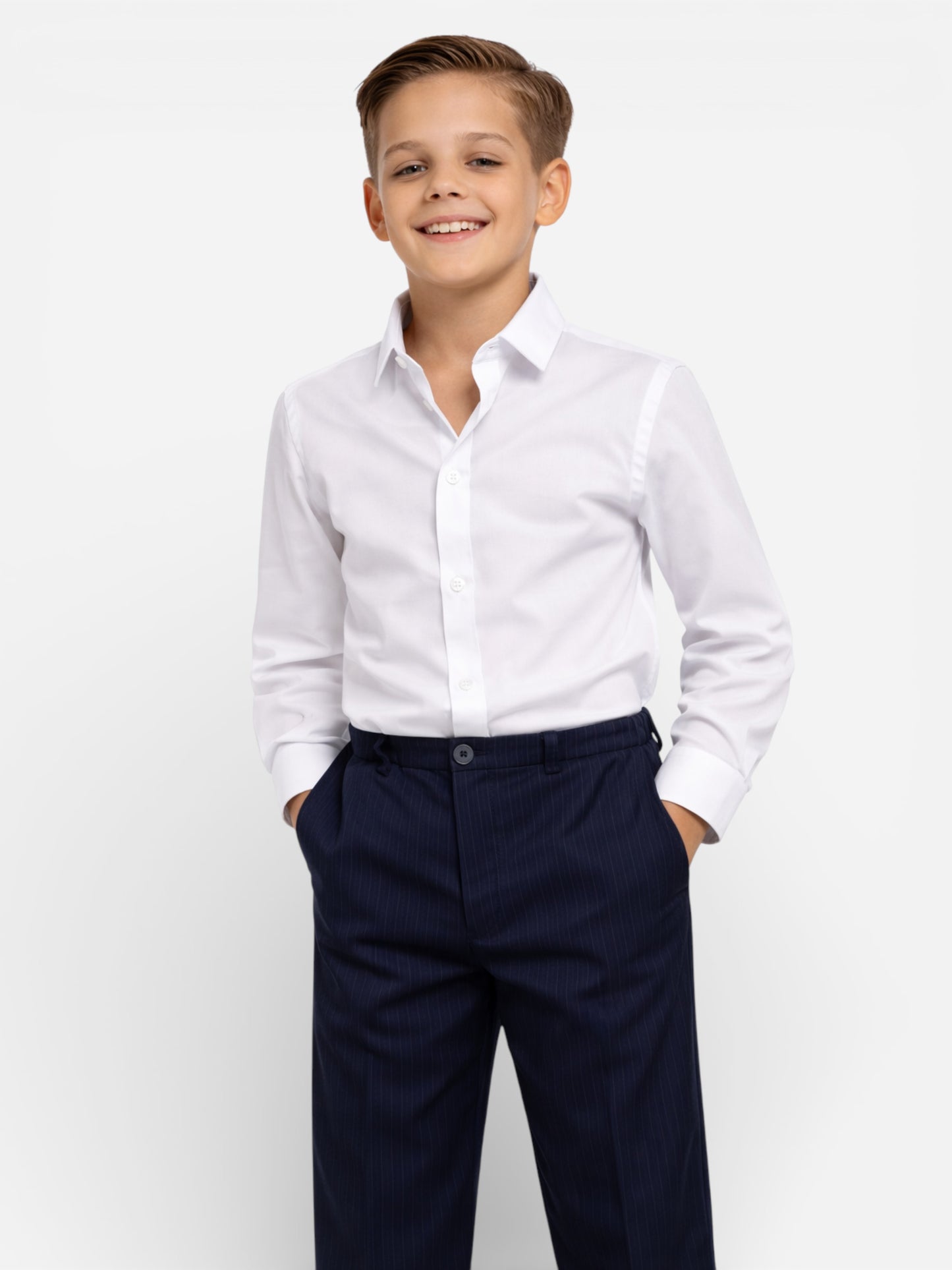Boys 4 Pc Set Blue Waistcoat, Shirt, Trousers & Bow Tie Set (3 Years–8 Years)