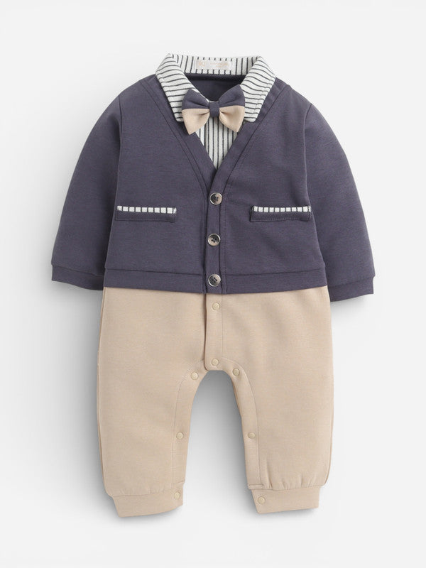 Infant Boys’ Cardigan & Bow Tie Romper Set (2 Pc)