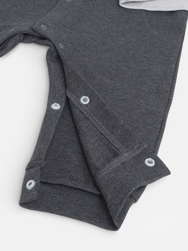 Infant Boys’ Blazer, Shirt & Bow Tie Mock Romper Set