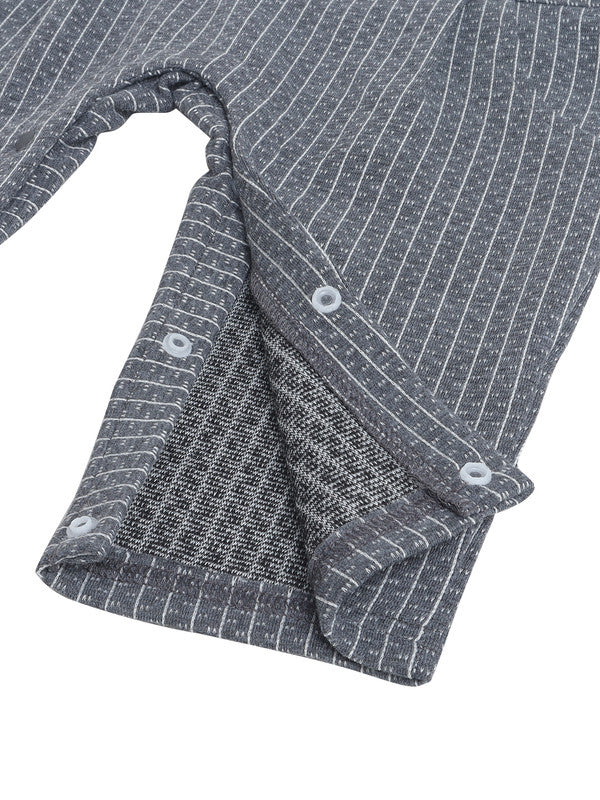 Infant Boys’ Shirt, Bow Tie & Suspenders Mock Romper 3 Pc Set