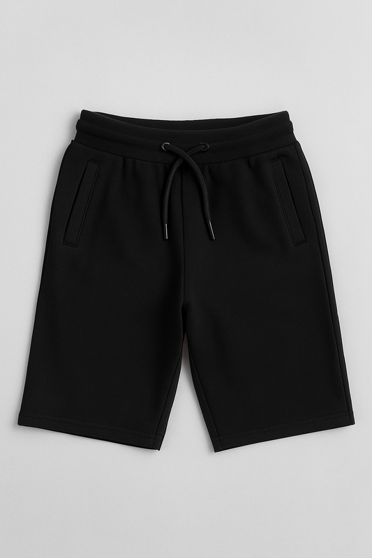 Boys French Terry Shorts 100% Cotton– Black