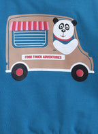 Cute Truck Printed Sweatshirt And Jogger 2 Pc Set