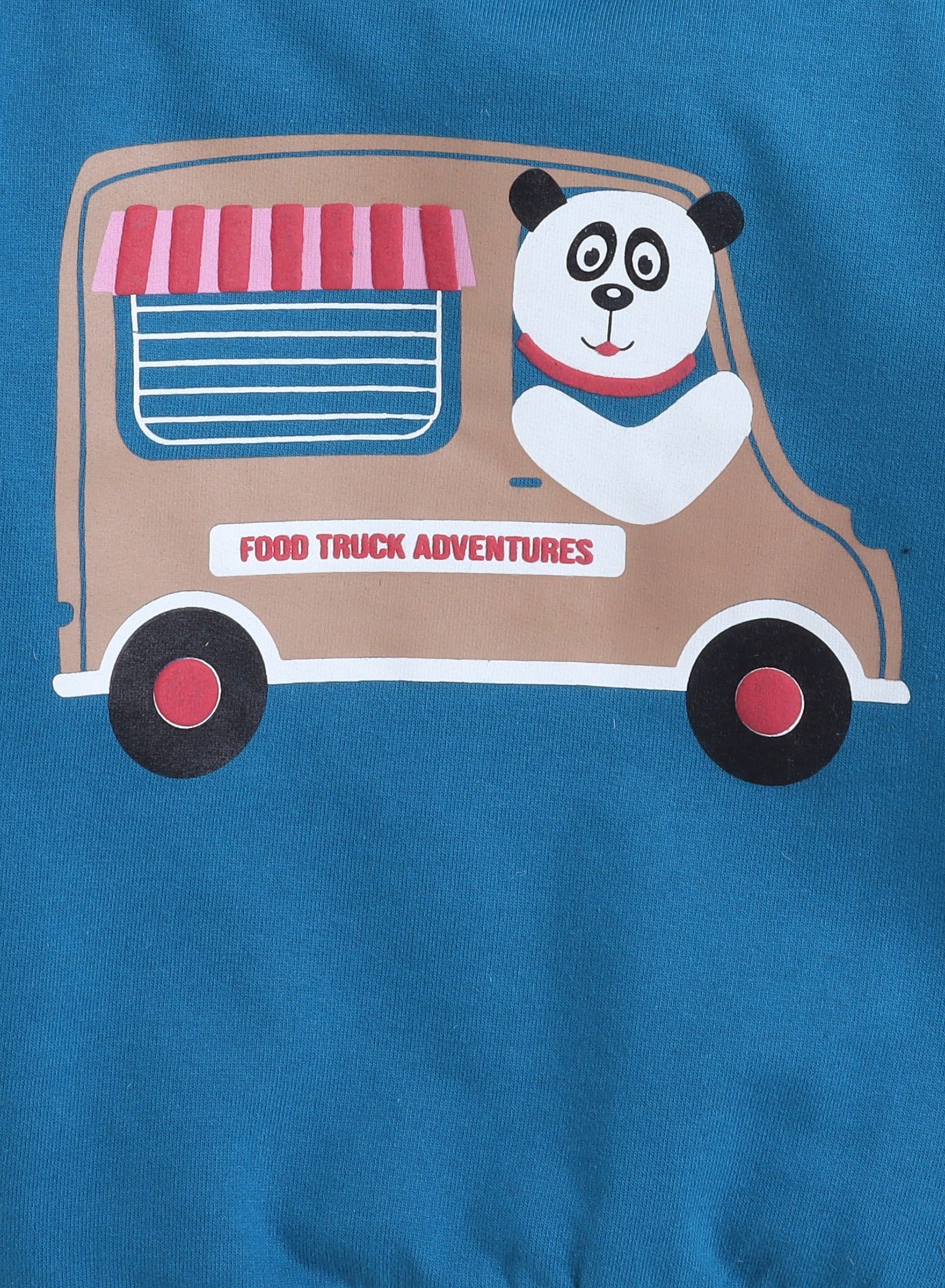 Cute Truck Printed Sweatshirt And Jogger 2 Pc Set