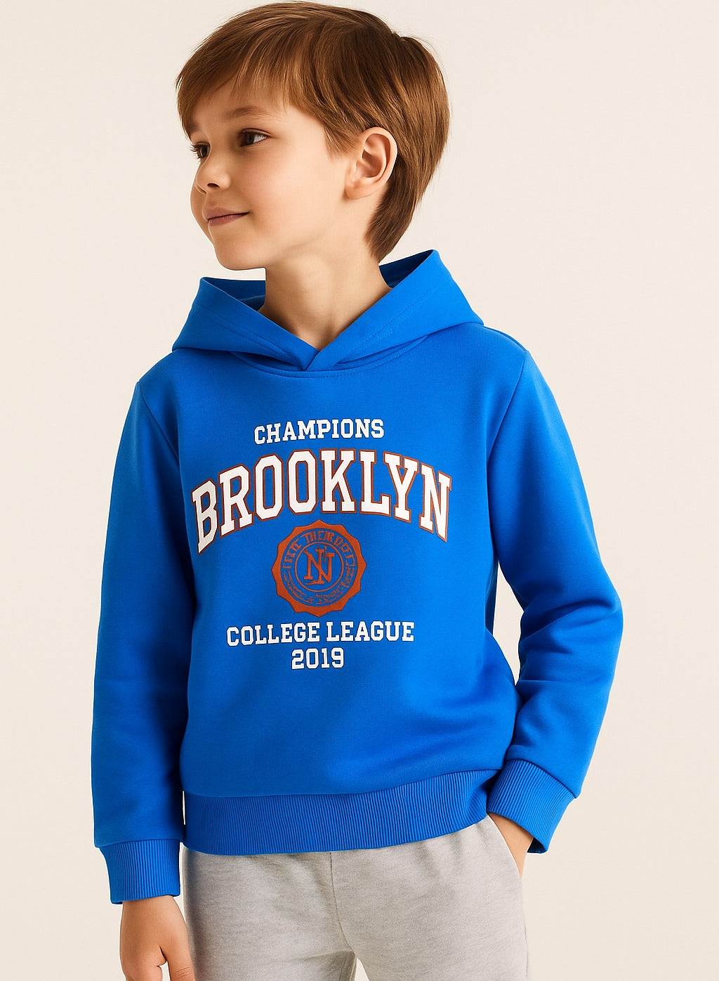 Boys' Blue Brooklyn College Hoodie