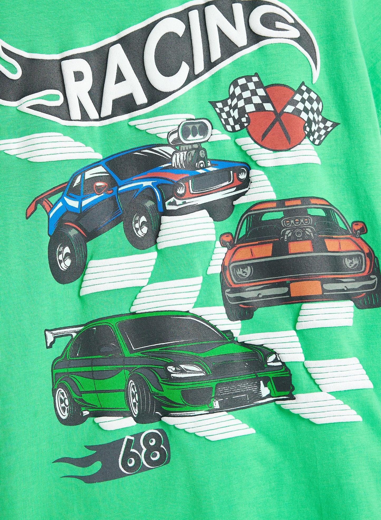 Boys' 2PC Set – "Full Speed Ahead!" Racing Cars Printed, 100% Cotton