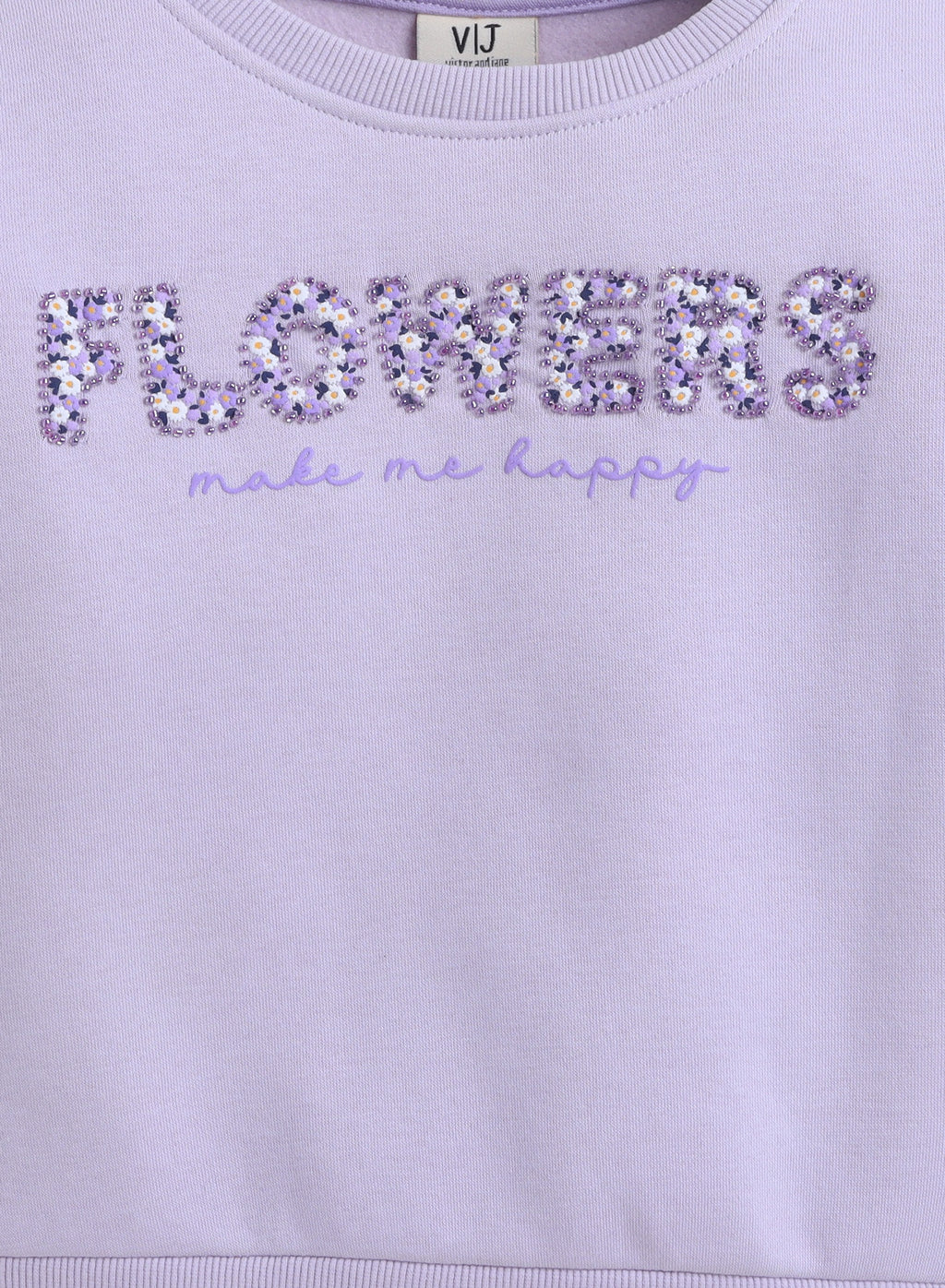 Girls' - Œflowers Make Me Happy” Sweatshirt
