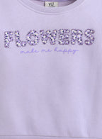 Girls' - Œflowers Make Me Happy” Sweatshirt