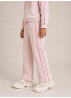 Girls Bow Graphic Sweatshirt and Wide Leg Pants Set