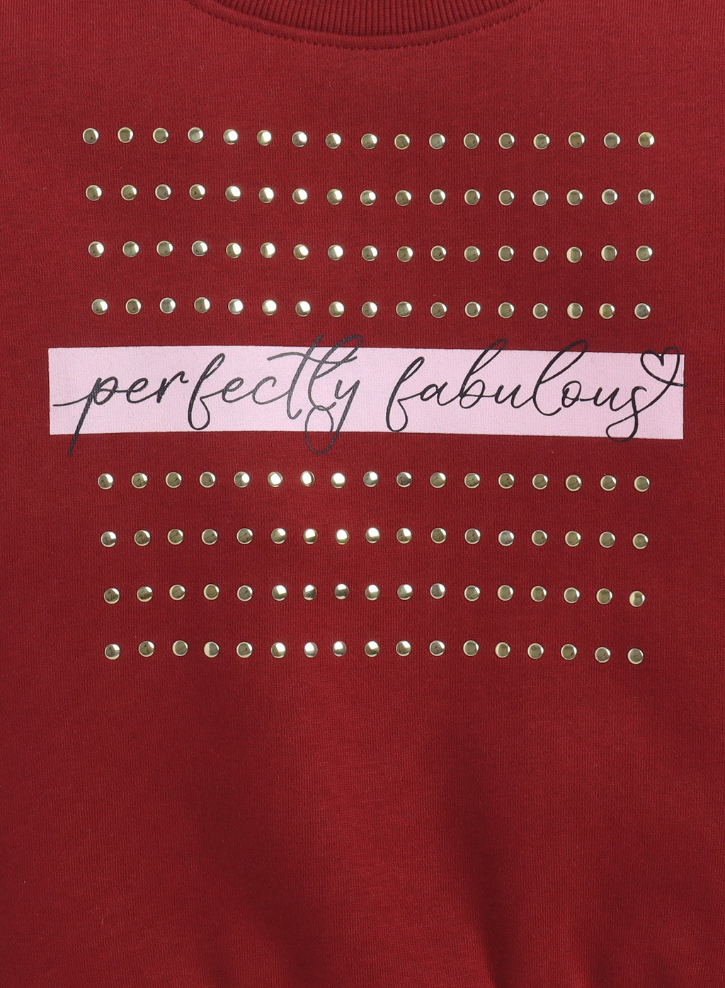 Girls’ Œperfectly Fabulous” Cotton Fleece Sweatshirt -Relaxed Fit