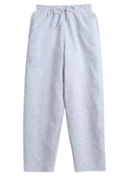 "Light Grey Straight-Leg Drawstring Joggers “Cotton Interlock