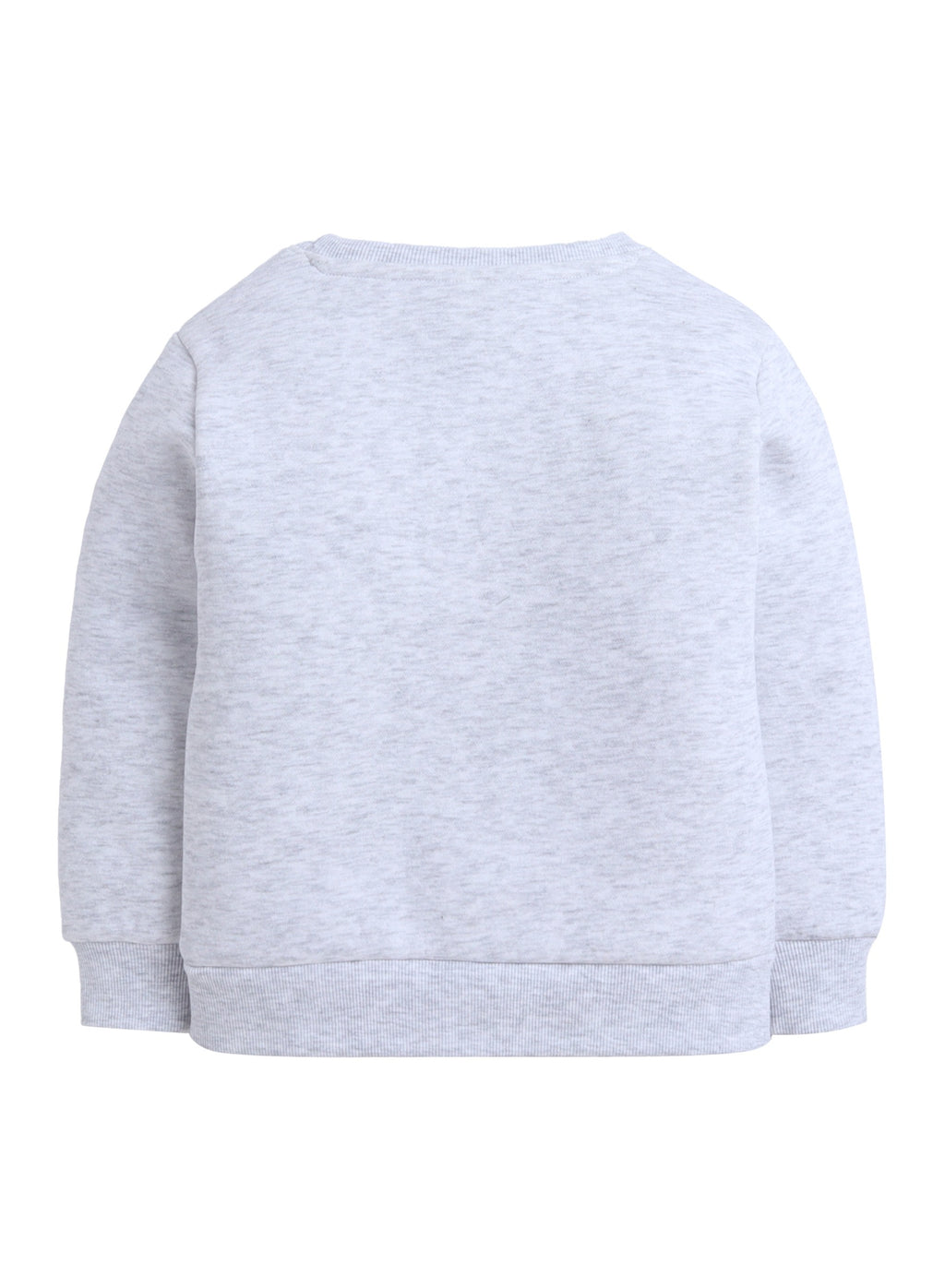 Girls’ Animal Print Patch Sweatshirt - Grey - Relaxed Fit